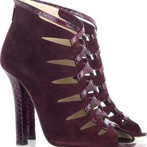 Jimmy Choo Snakeskin Cutout Bootie